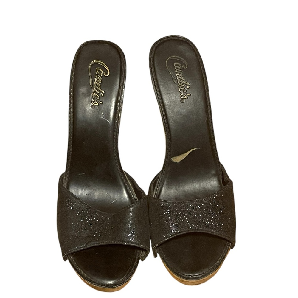 EUC vintage candies Viviana slide sparkle sandal